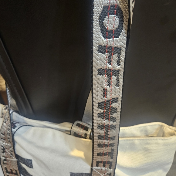 Off-White Tote with Black and White Accents - Picture 3 of 9
